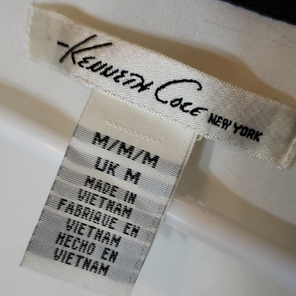 Kenneth Cole Sheer Black and White long blouse - Picture 3 of 4